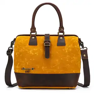 Della Q | Makers Canvas Satchel in Mustard