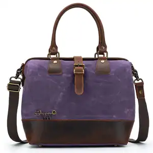 Della Q | Makers Canvas Satchel in Purple