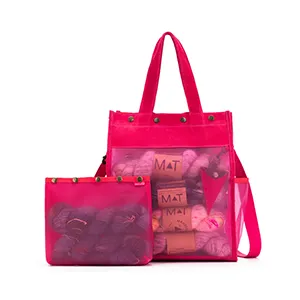 DELLA Makers Tall Mesh Tote Vivid Rose