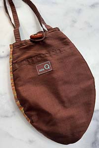 Della Q Rosemary Knitting Tote in Chocolate (PolySilk)