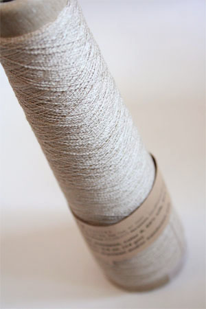 Habu Stainless Steel and Silk Yarn in Beige