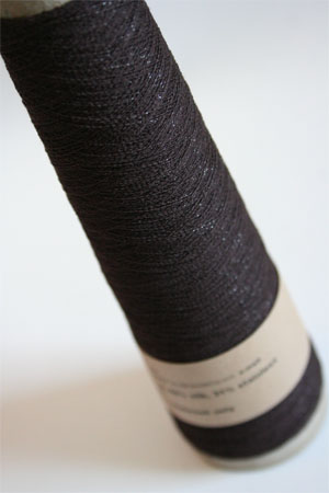 Habu Stainless Steel and Silk Yarn in Dark Brown