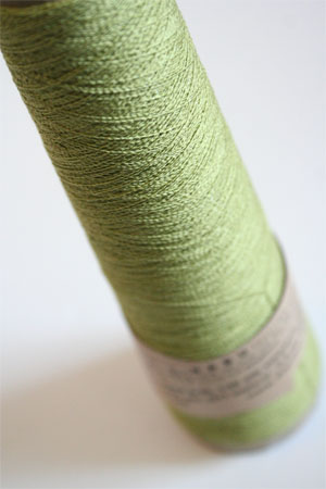 Habu Stainless Steel and Silk Yarn in Tea Green