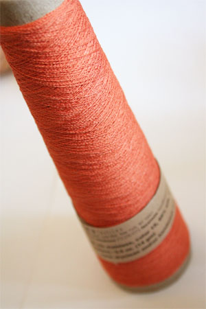 Habu Stainless Steel and Silk Yarn in Orange