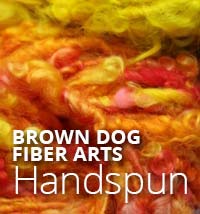 Brown dog fiber arts handspun yarn