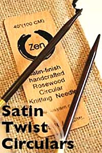 zen rosewood circulars with satin twist