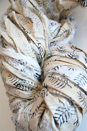 Silk Sari Ribbon Yarn Print 115