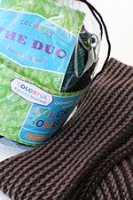 Jade Sapphire DUO Cashmere Scarf Kit--Four skeins of cashmere in two colors with 7 patterns