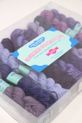 Jade Sapphire Cashmere Coloring Box Kit in Power Purples