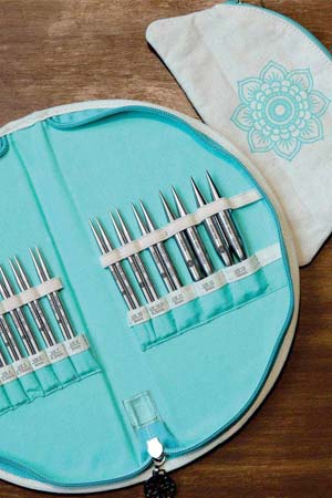 KnitPro (Knitters Pride) Mindful WARMTH INTERCHANGEABLE LACE NEEDLE SET 4 inch