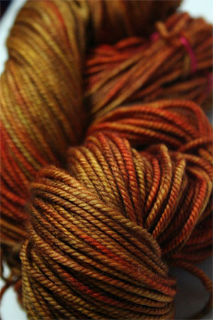 madelinetosh pashmina yarn in Prairie Fire