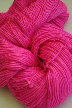 madelinetosh pashmina yarn in Fluoro Rose