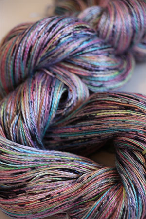 Tosh silk lace yarn by MadelineTosh in Electric Rainbow