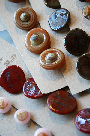 Moving Mud Hand Blown Artisan Glass Buttons