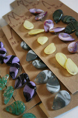 Moving Mud Hand Blown Glass Buttons