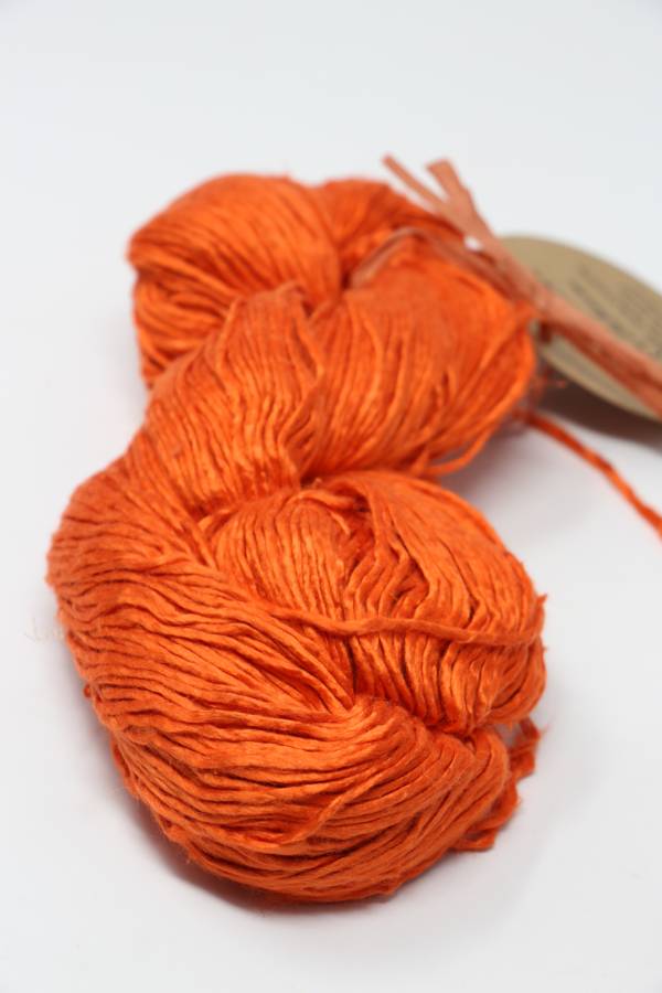 Peau De Soie Silk Yarn  Day Glow Orange (30) - a Fabulous Yarn Exclusive