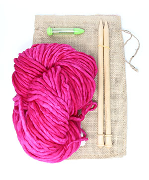 fabulousyarn | pussy hat project kit - RASTA IN FUSCIA