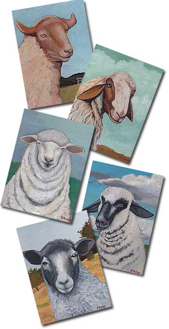 BAAA Sheep Greeting Cards by Rochelle Redfield