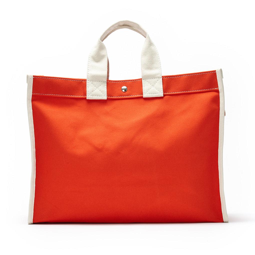 UTILITY CANVAS | CLASSIC FIELD BAG in ORANGE WITH NATURAL TRIM at ...