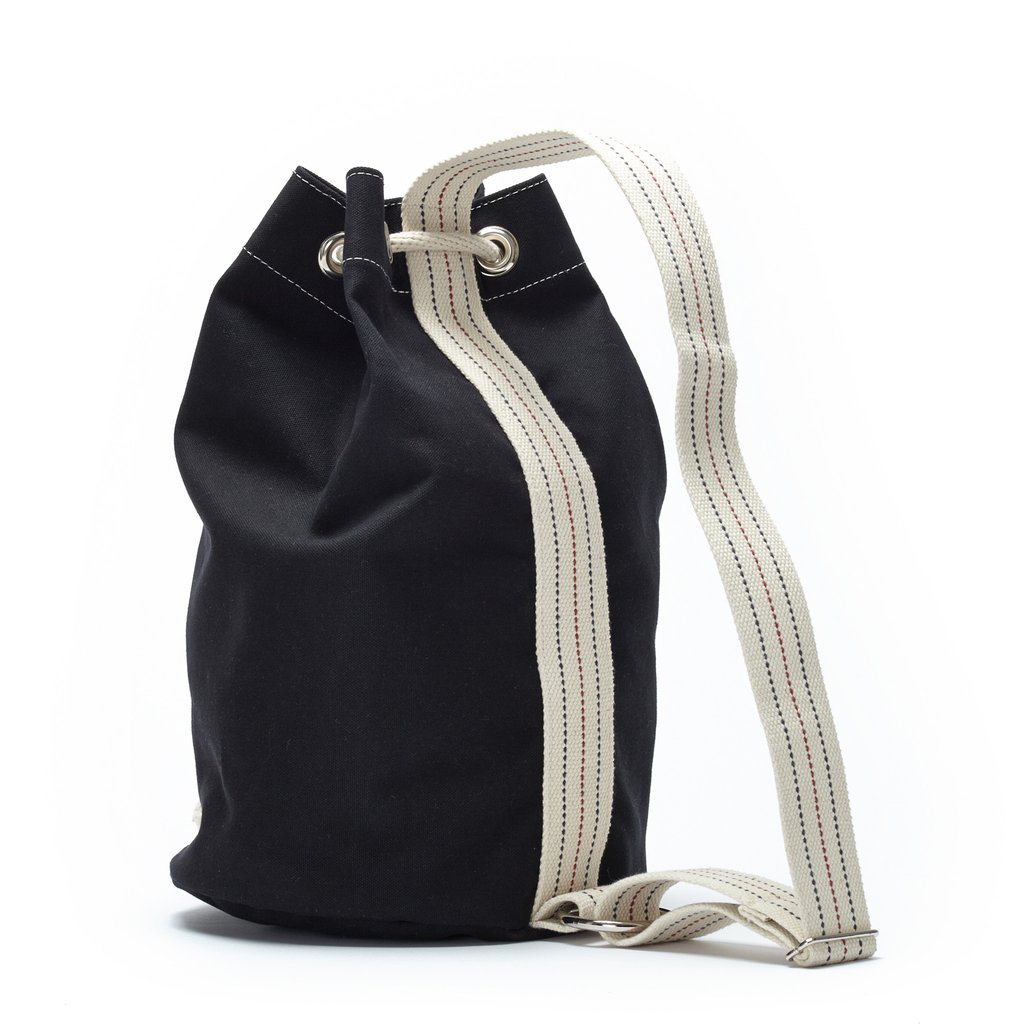 UTILITY CANVAS | SINGLE STRAP DUFFEL in BLACK at Fabulous Yarn