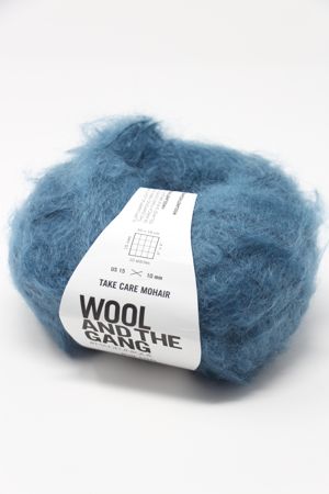 Wool & The Gang Take Care Mohair in Blue Steel