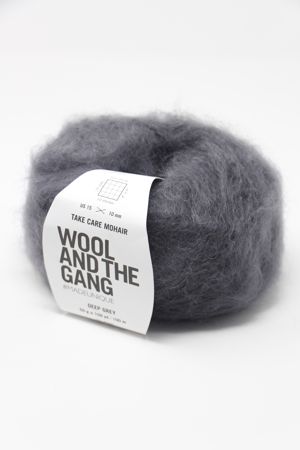 Wool & The Gang Take Care Mohair in Deep Grey