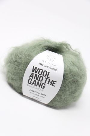 Wool & The Gang Take Care Mohair in Eucalyptus Green