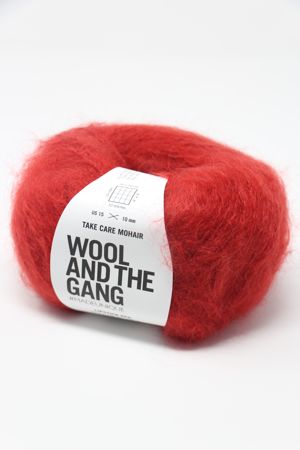 Wool & The Gang Take Care Mohair in Lipstick Red