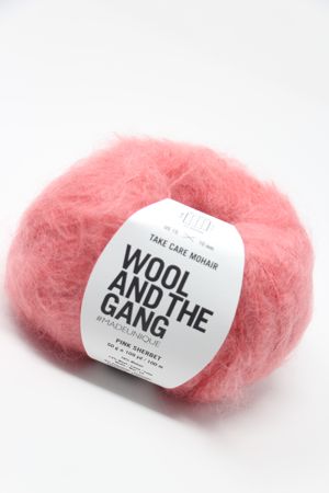 Wool & The Gang Take Care Mohair in Pink Sherbert