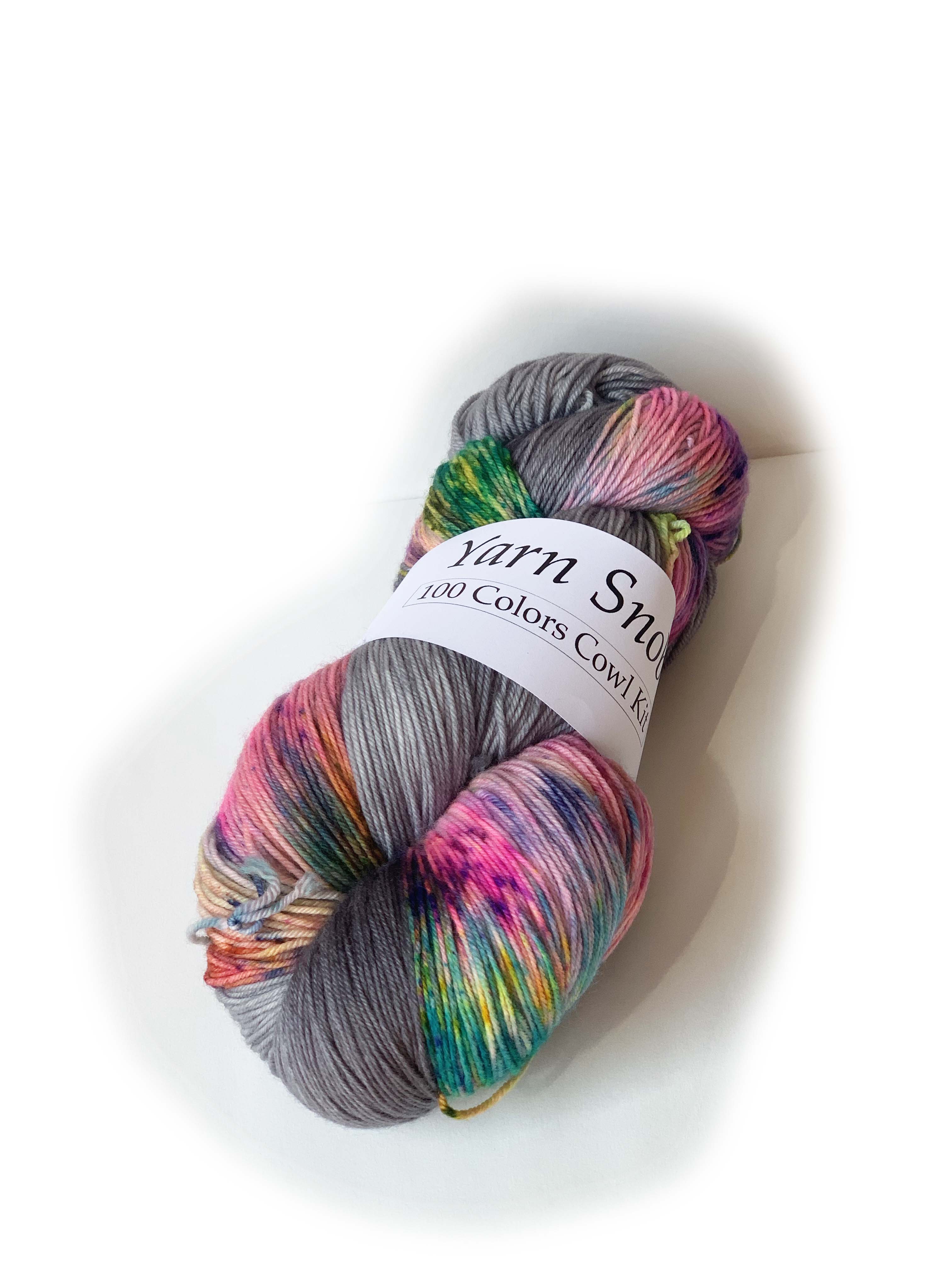 Yarn Snob 100 Colors Cowl Kit in Grey Multi at Fabulous Yarn