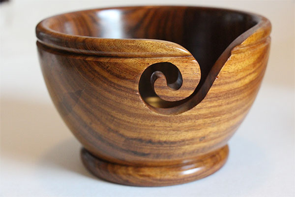 Sheesham Carved Zen Yarn Bowl